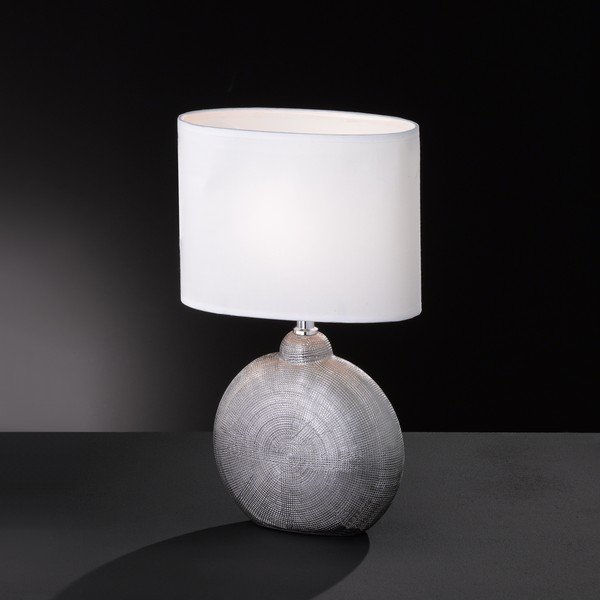 Bílá stolní lampa Fischer & Honsel Foro, výška 36 cm-image-2