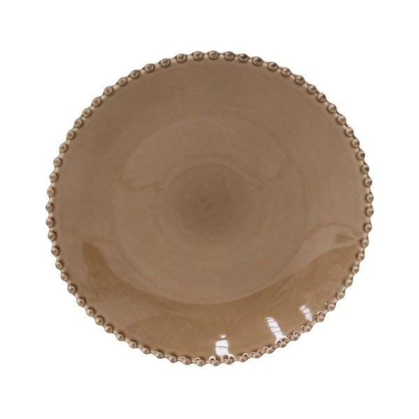 Kakaově hnědý kameninový talíř Costa Nova Pearl, ⌀ 28 cm