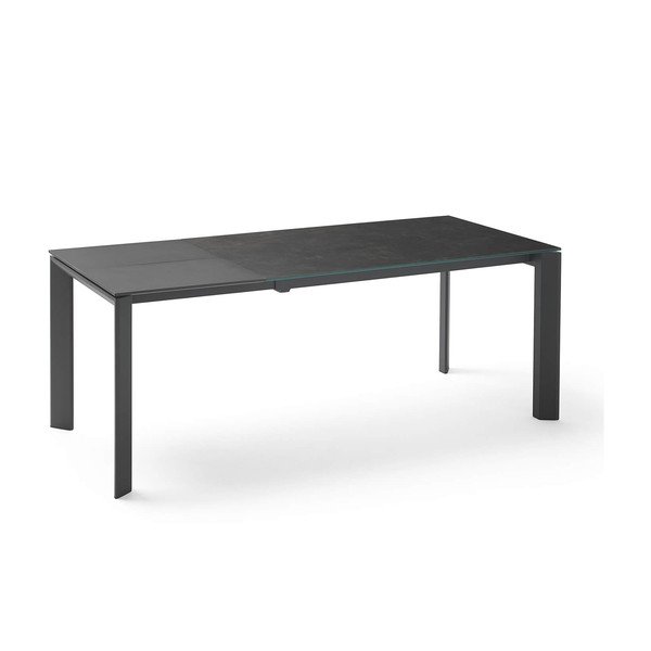Tavolo da pranzo pieghevole nero Lisa, lunghezza 140/200 cm - sømcasa
