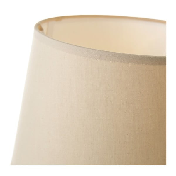 Lampada da tavolo in ceramica beige con paralume in tessuto (altezza 26,5 cm) - Casa Selección-image-3