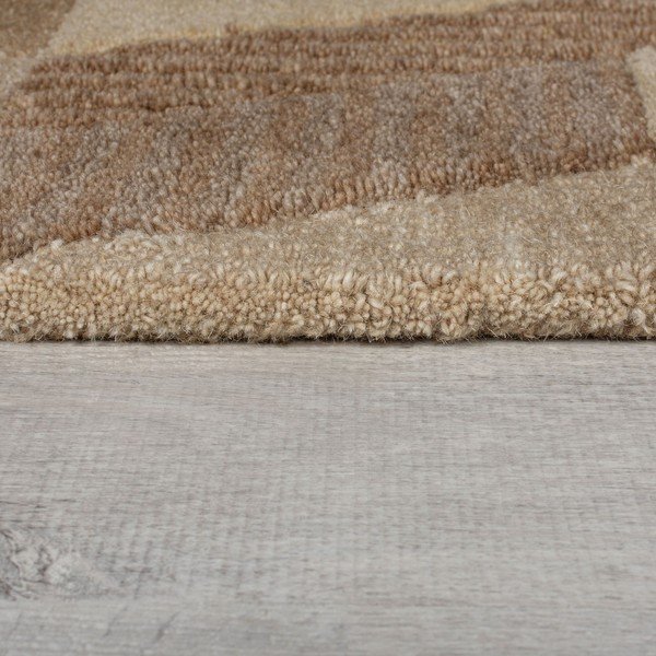Tappeto in lana marrone tessuto a mano 200x290 cm Moda Asher - Flair Rugs-image-4