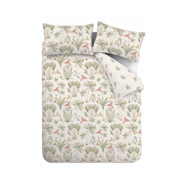 Biancheria da letto beige per letto matrimoniale 200x200 cm Paradiso Palm – Catherine Lansfield