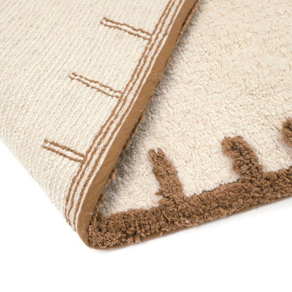 Tappeto per bambini color crema in cotone lavabile e tessuto a mano 65x120 cm Little Charlie – Nattiot-image-4