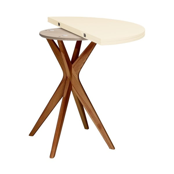 Tavolo da pranzo rotondo allungabile 45x90 cm Jubi – Ragaba-image-3