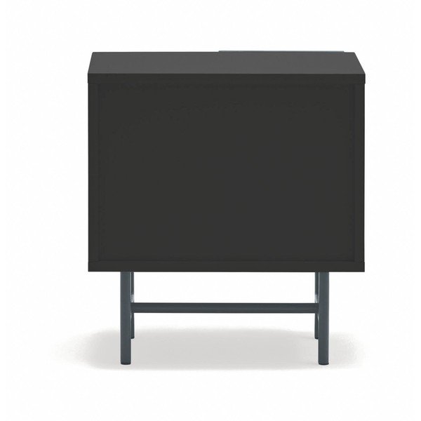 Comodino nero/color antracite opaco con ripiani Nube – Teulat-image-4