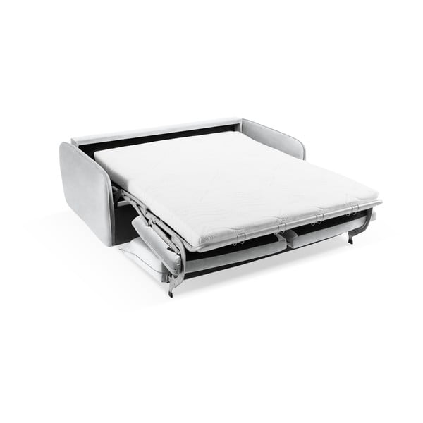 Divano letto in velluto grigio chiaro 214 cm Vienna - Cosmopolitan Design-image-4