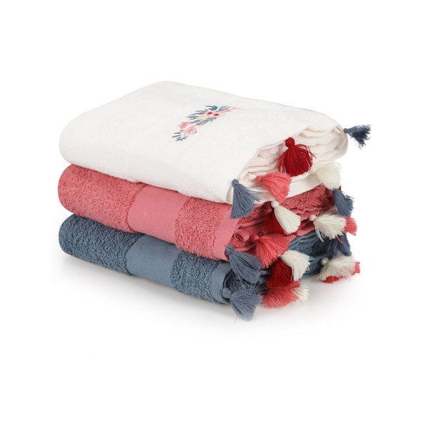 Set di asciugamani tipo terry in cotone 3 pz 50x90 cm Asorti – Foutastic