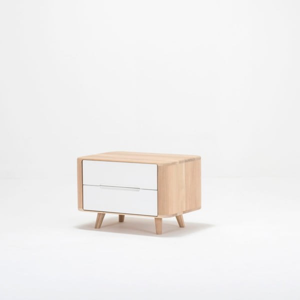 Comodino in legno di quercia One, 60 x 42 cm Ena - Gazzda-image-4