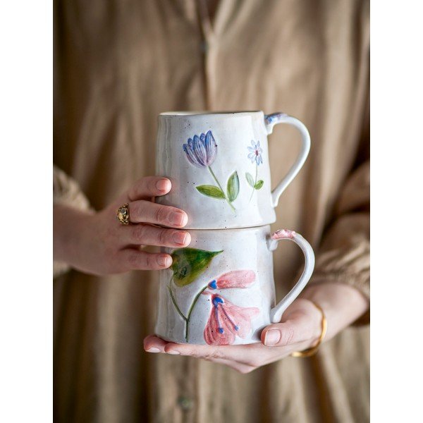 Tazze in set color crema in ceramica 2 pz 430 ml Camilla – Bloomingville-image-4