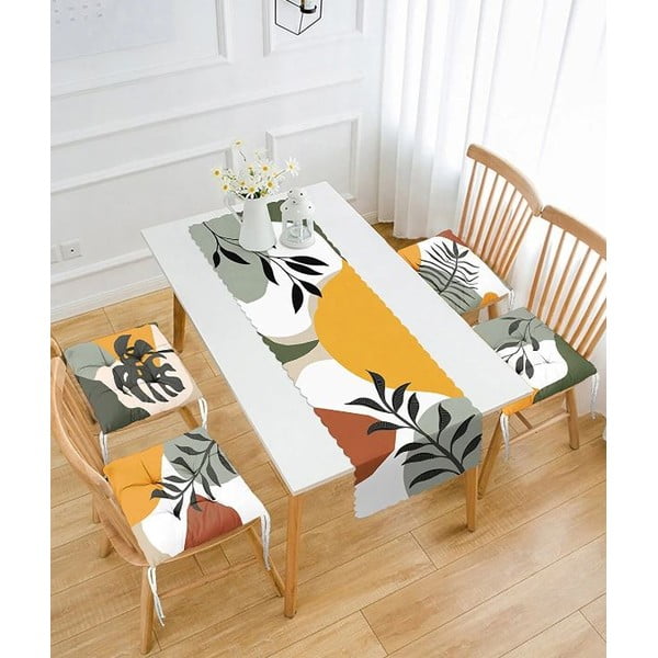 Set di runner e cuscini per sedie 5 pz Illustrated Autumn – Mila Home-image-1