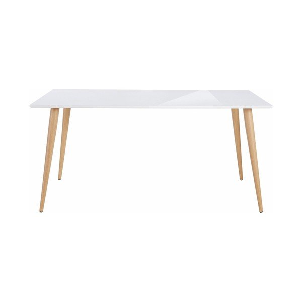 Tavolo da pranzo bianco lucido Canton , 160 x 90 cm - Støraa-image-1