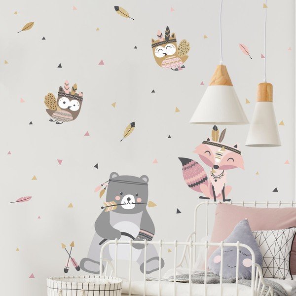 Adesivi murali per bambini Orso Indiano Dolce - Ambiance-image-3