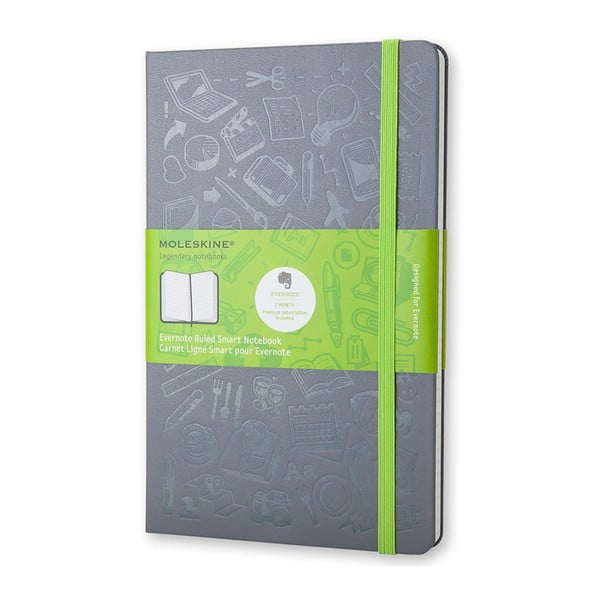 Taccuino cartonato a righe grigio, 240 pagine - Moleskine