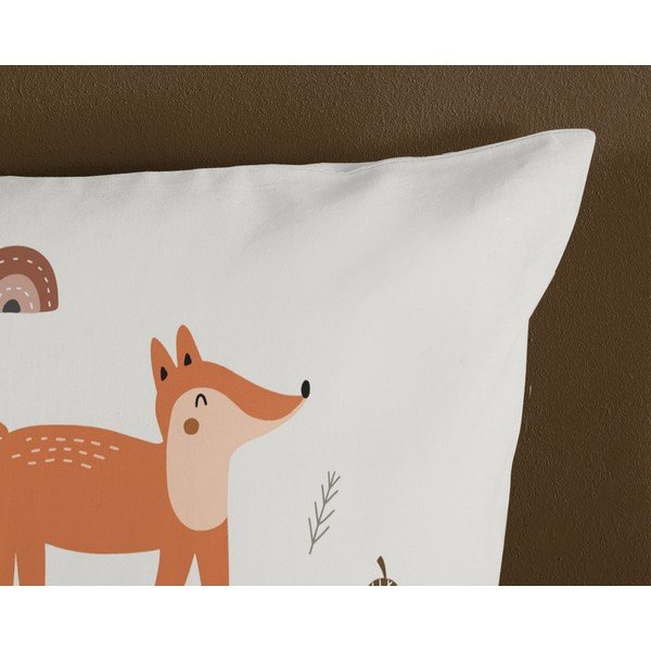 Set copripiumino e federa da bambini marrone/beige in cotone per letto singolo 140x200 cm United – Good Morning-image-3