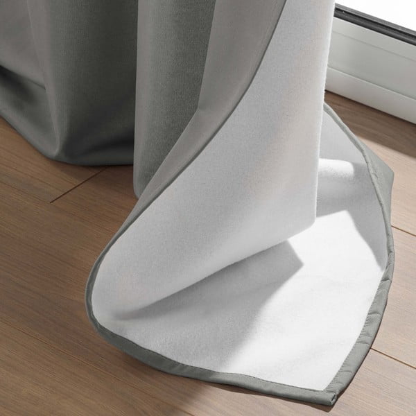 Tenda termoisolante grigia in microfibra 135x260 cm Micropolar – douceur d'intérieur-image-3