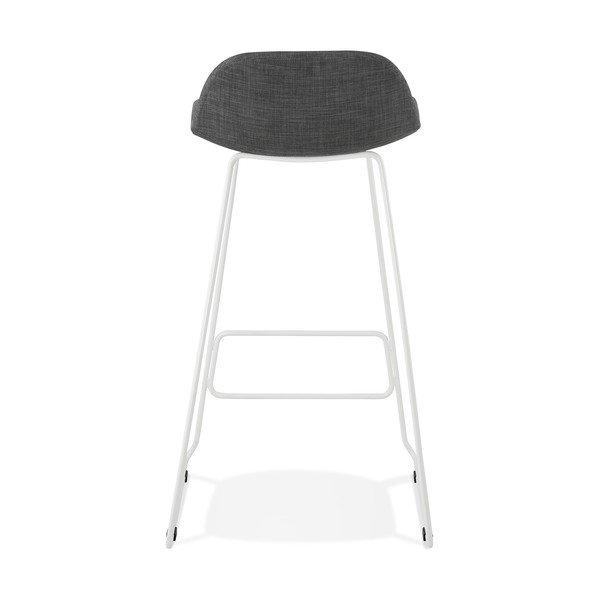 Sgabello da bar grigio con gambe bianche, altezza seduta 76 cm Vancouver - Kokoon-image-4