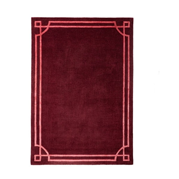 Tappeto burgundy in lana tessuto a mano 160x230 cm Gatsby – Flair Rugs