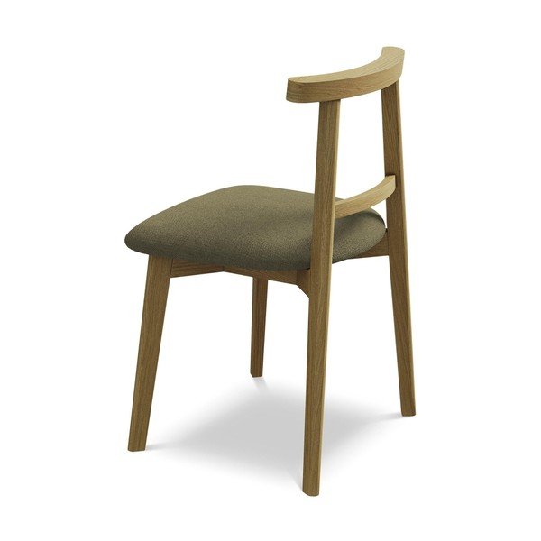Sedia da pranzo verde in legno massiccio Ohelo – Makamii-image-3