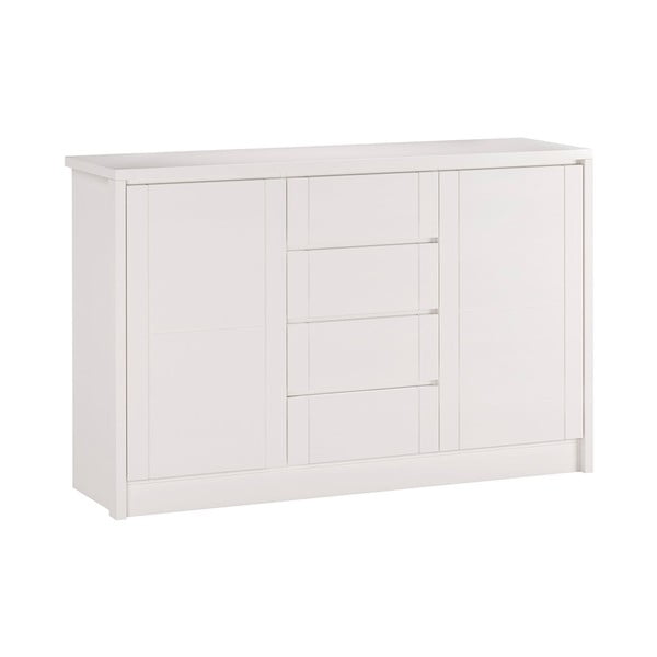 Cassettiera bassa bianca in faggio massiccio 154x96 cm Timo – Olivia Living