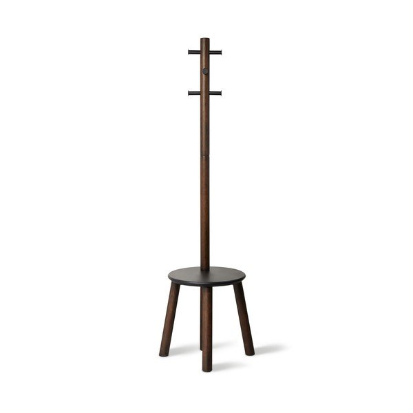 Appendino in legno nero in gomma naturale Pillar - Umbra-image-2