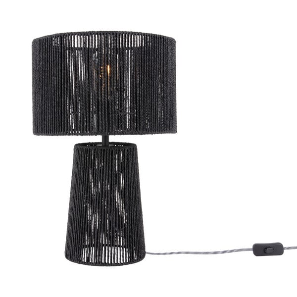 Lampada da tavolo nera con paralume in carta (altezza 47 cm) Forma Pin - Leitmotiv