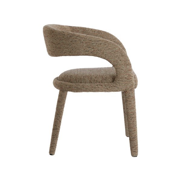 Sedia da pranzo marrone imbottito con braccioli Kyran – Light & Living-image-3