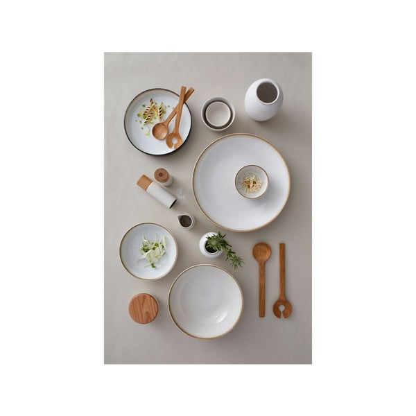 Vaso bianco in gres (altezza totale 12,5 cm) Gastro Cream – Bitz-image-1