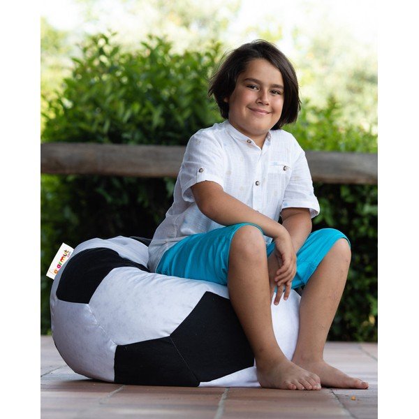Borsa per bambini in bianco e nero Football - Floriane Garden-image-3