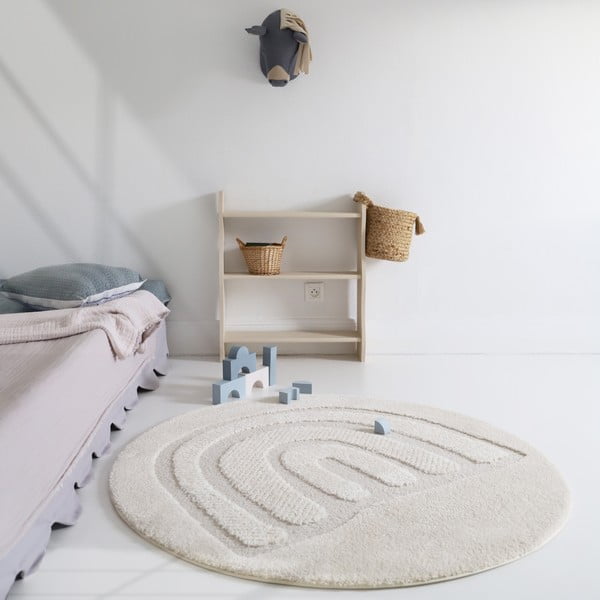Tappeto per bambini color crema ø120 cm Rainbow Dream S – Nattiot-image-3