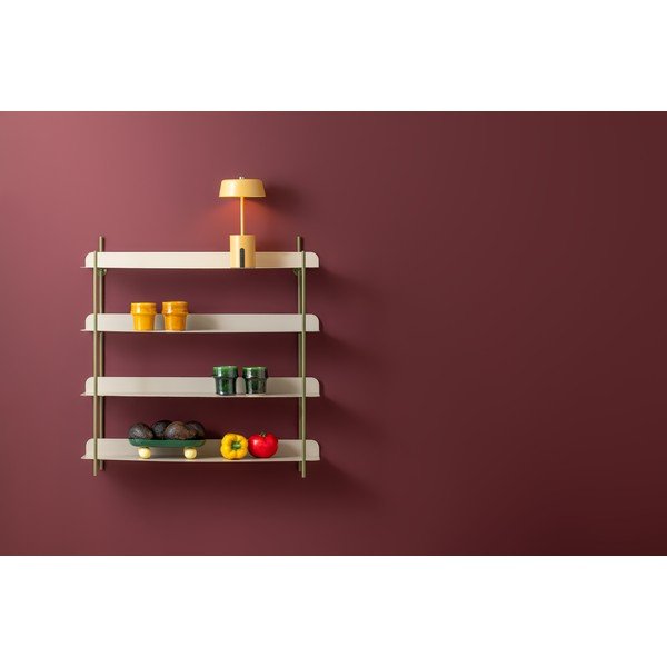 Mensola verde/grigia in metallo con ripiani multipli 60 cm Reina Cuatro – PT LIVING-image-3