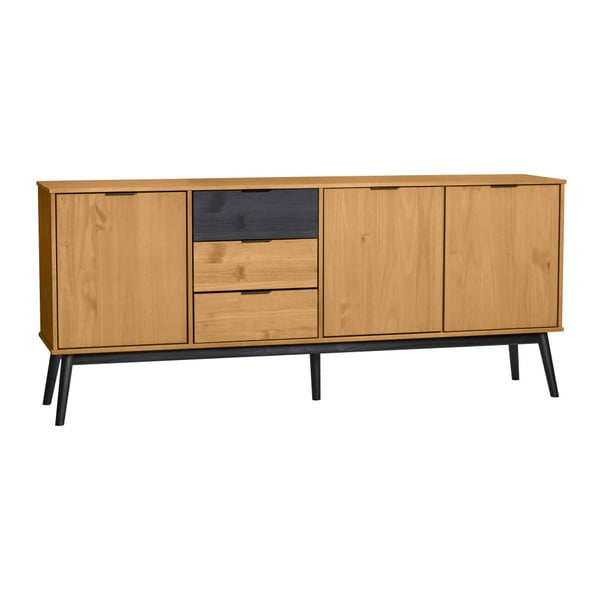 Credenza in legno di pino marrone Estela, larghezza 171 cm - Marckeric-image-2