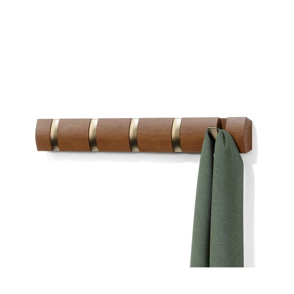 Attaccapanni da parete marrone naturale in legno di pioppo Flip - Umbra-image-4