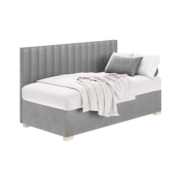 Letto da bambini grigio con contenitore con materasso incluso 90x200 cm Chill – Ghado-image-3