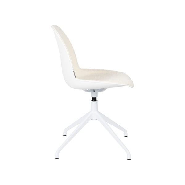 Sedia da ufficio bianca in imbottito Albert Kuip – Zuiver-image-4