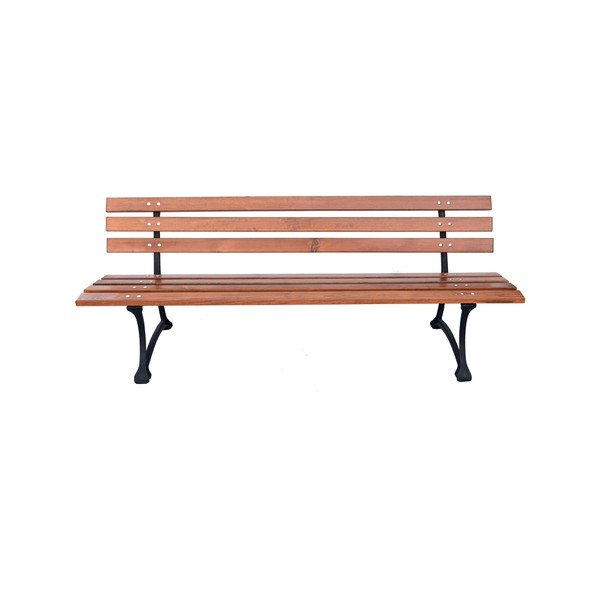 Panca da giardino di colore naturale in legno massiccio – Rojaplast-image-3