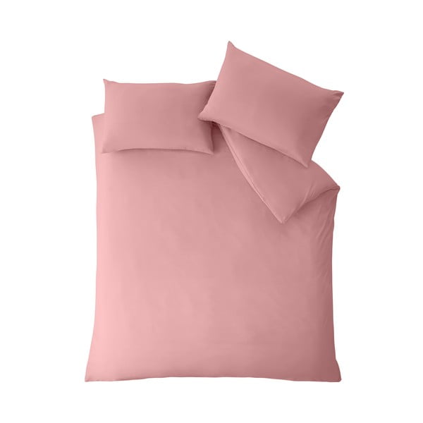 Set copripiumino e federa rosa per letto matrimoniale 200x200 cm So Soft Non-Iron – Catherine Lansfield