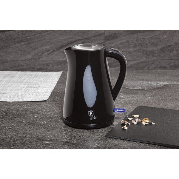 Bollitore nero 1,7 l Black Silver Collection - BerlingerHaus-image-1