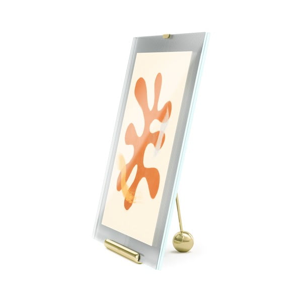 Cornice in vetro da appoggio color oro 26x30,5 cm Flute - Umbra-image-3