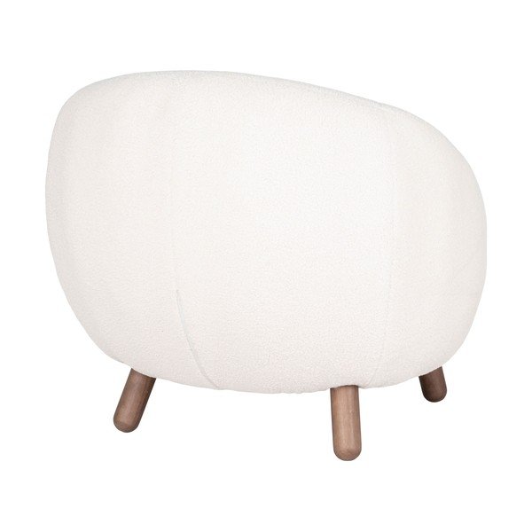 Poltrona con poggiapiedi color crema Savona – House Nordic-image-4