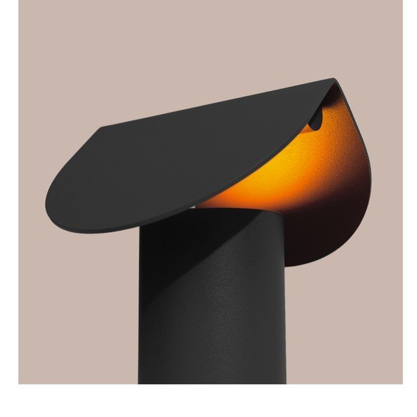 Lampada da tavolo LED nera in alluminio (altezza totale 15 cm) BISCUIT – Thoro-image-3