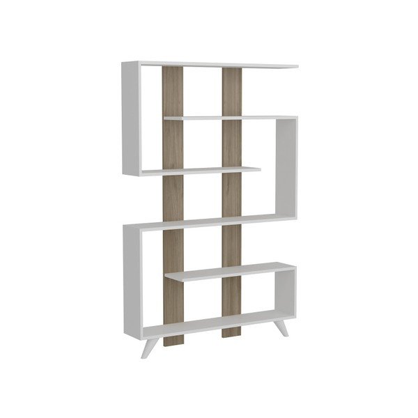 Libreria bianca in legno di noce Rain - Woody Fashion-image-4