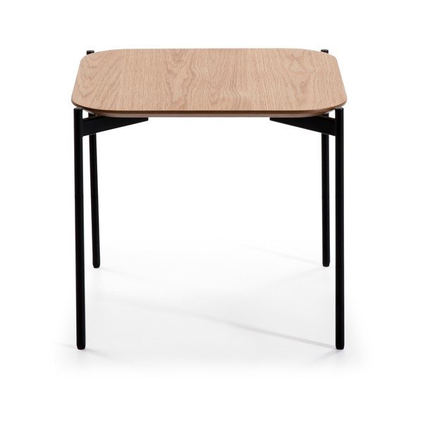 Tavolino in legno di quercia decorato, larghezza 50 cm Idara - Marckeric-image-2