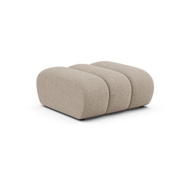 Poggiapiedi beige con rivestimento in ciniglia Lupine – Micadoni 