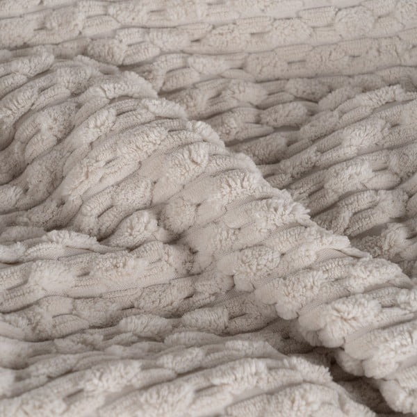Copriletto beige con rivestimento trapuntato 180x260 cm – Ixia-image-2