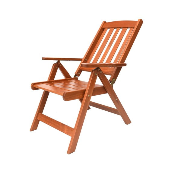 Sedia da giardino in legno marrone Luisa - Rojaplast-image-3