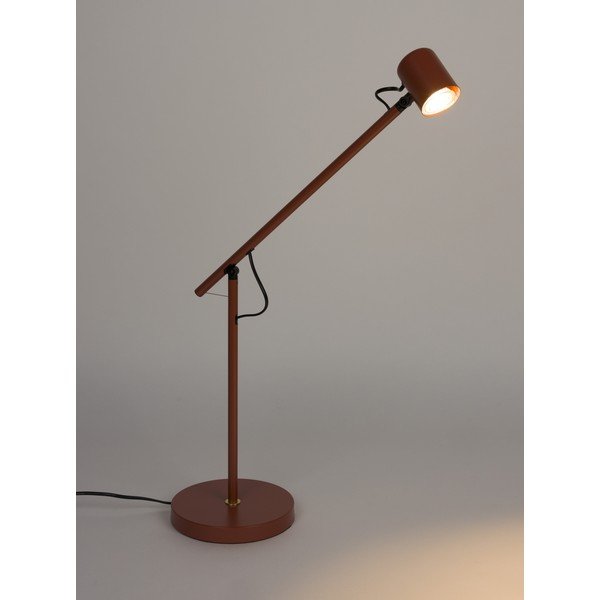 Lampada da tavolo rossa in metallo (altezza totale 45,5 cm) Aero – White Label-image-1