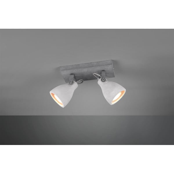 Lampada da parete grigia per 2 lampadine , lunghezza 23 cm Concrete - Trio-image-1