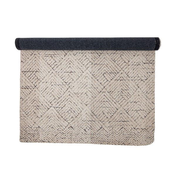 Tappeto color crema in misto cotone 150x210 cm Saxo – Bloomingville-image-3