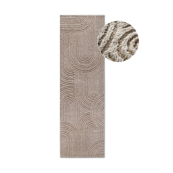 Passatoia beige 80x240 cm Chappe Beige - Elle Decoration