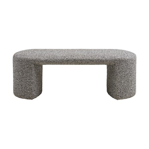 Panchina grigia con rivestimento in bouclé Westport – House Nordic